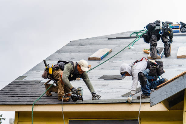 Professional Roofing technician working in Wolcottville, IN